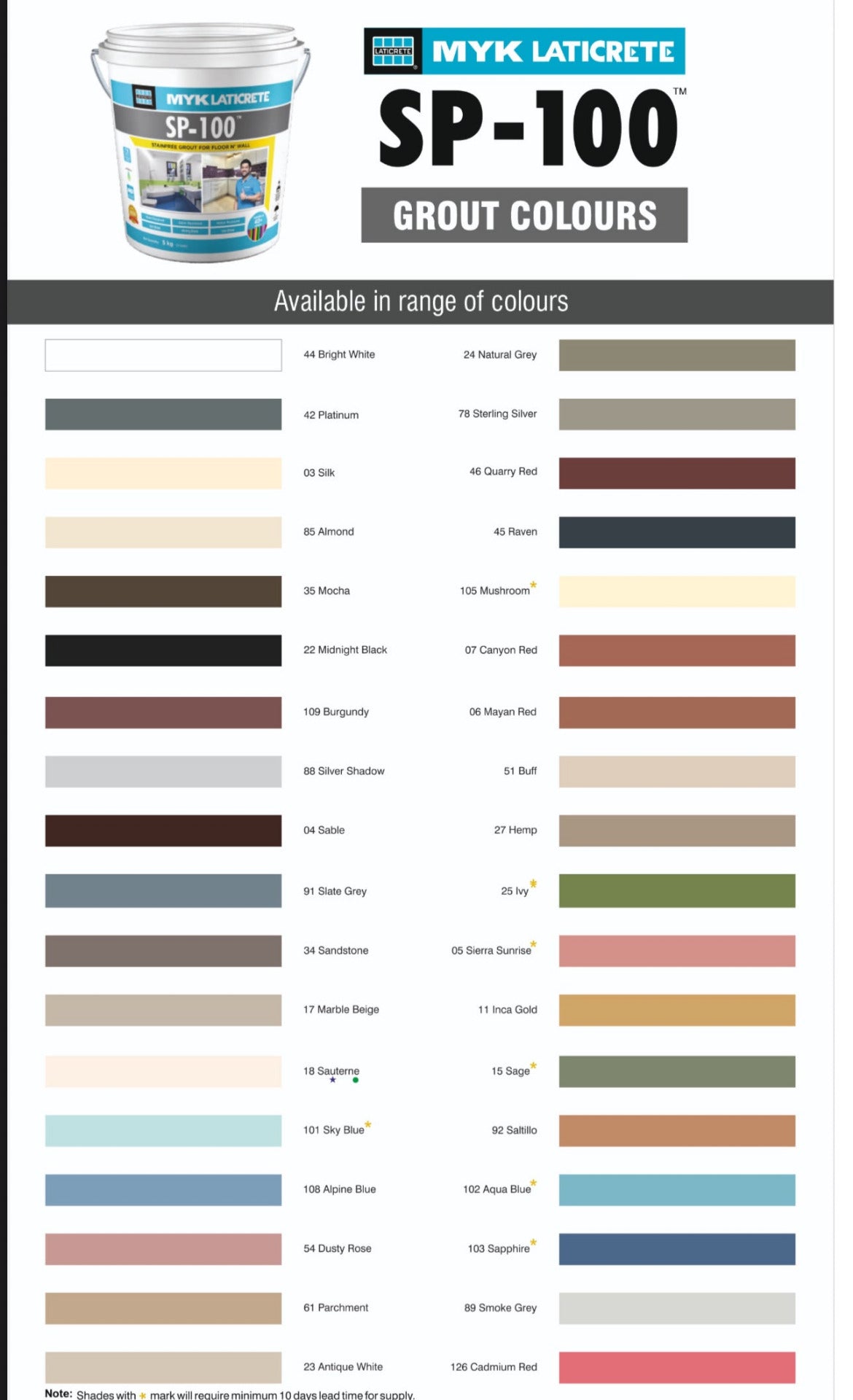 UNSANDED GROUT LATICRETE 600 SERIES