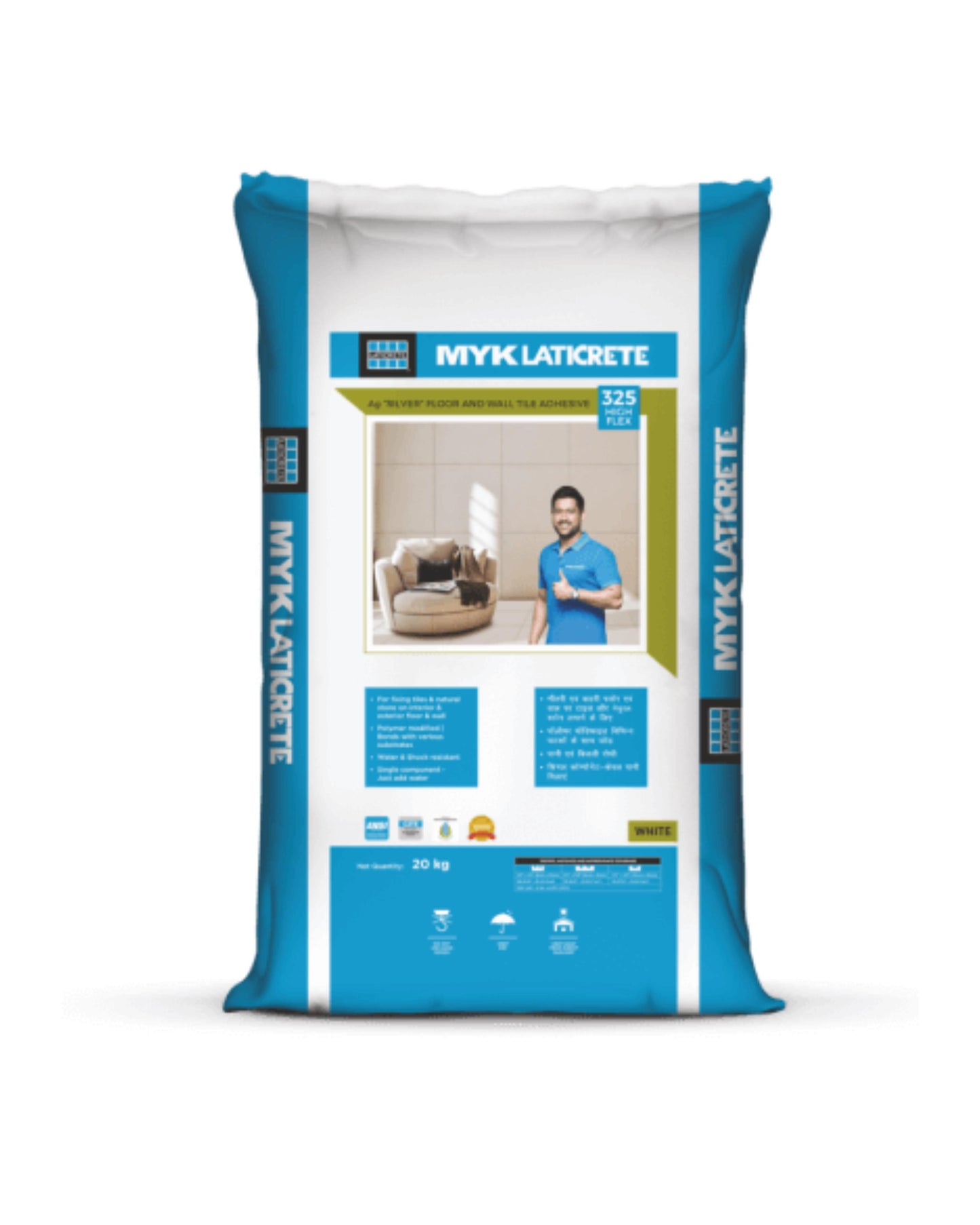 MYK Laticrete 325 High Flex Tile Adhesive – Flexible Tile Fixing Solution – Aravind Enterprises Bangalore