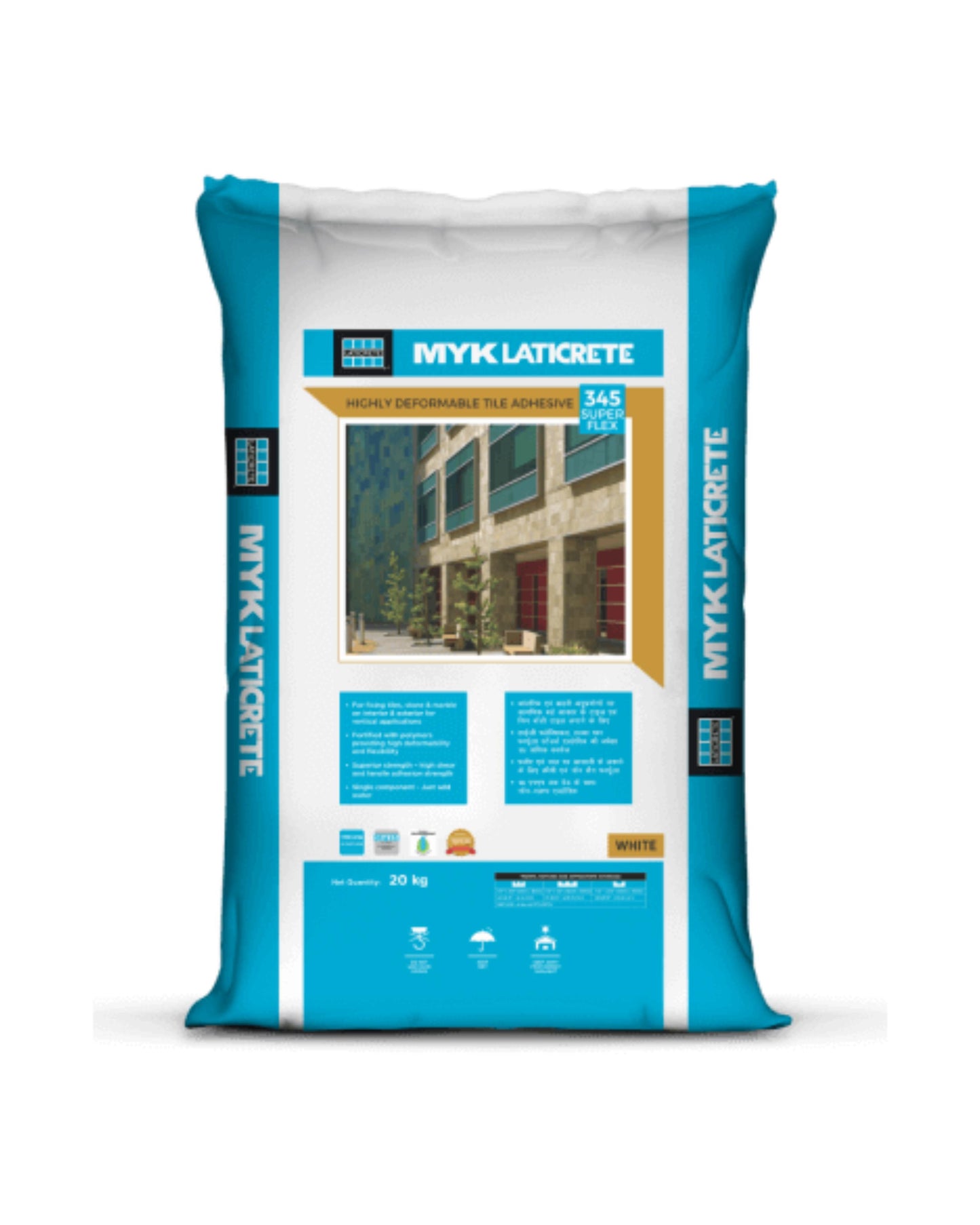 MYK Laticrete 345 Super Flex Highly Deformable Tile Adhesive – Aravind Enterprises Bangalore