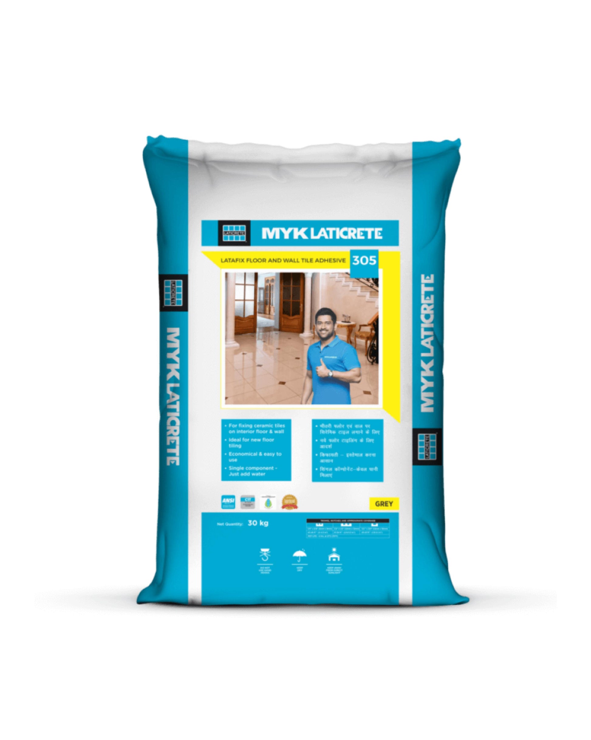 MYK Latafix 305 tile adhesive packaging – Aravind Enterprises Bangalore