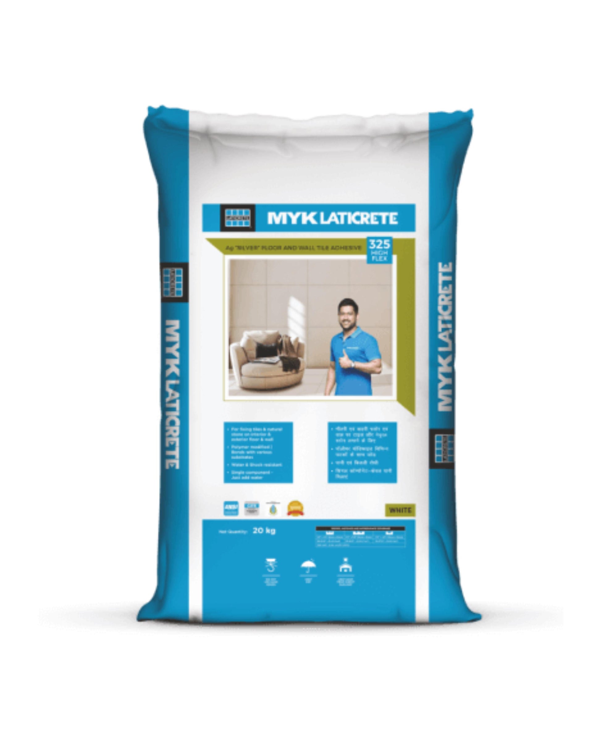 MYK Laticrete 325 High Flex Tile Adhesive – Flexible Tile Fixing Solution – Aravind Enterprises Bangalore
