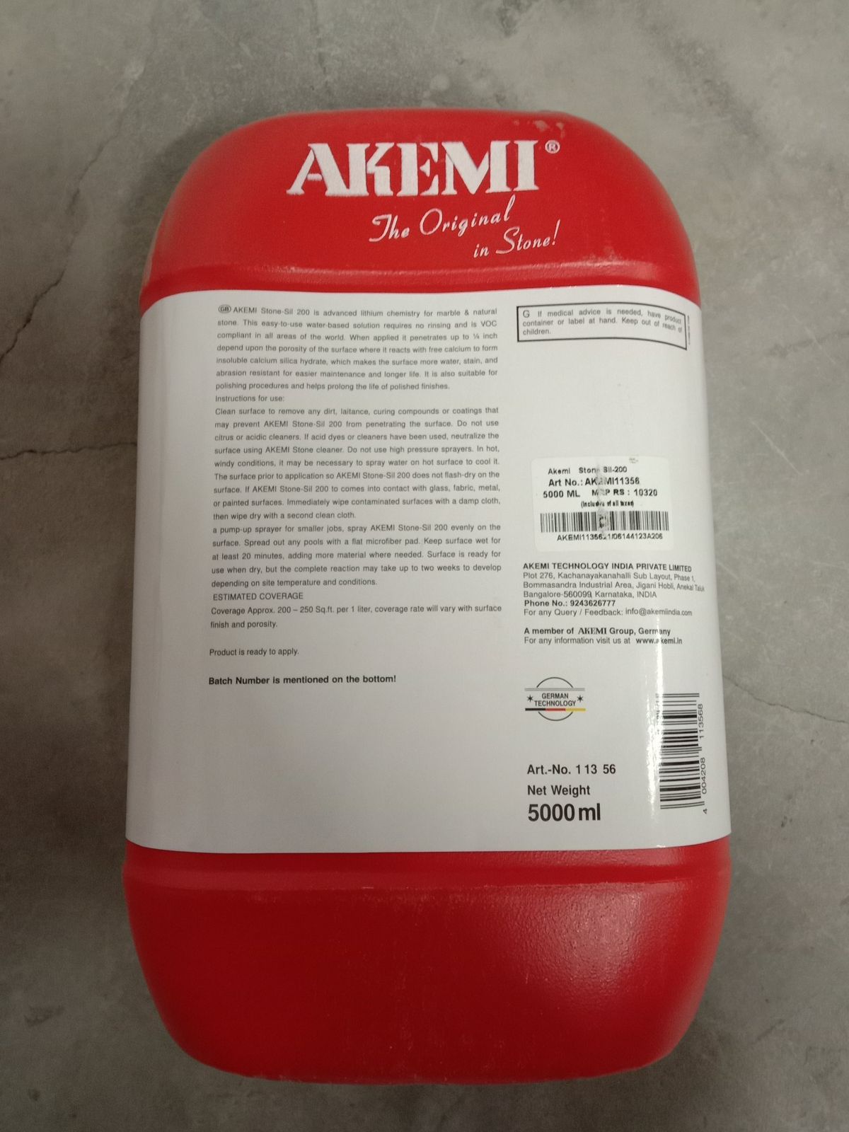 Akemi Stone Sill Treatment – Cleaner & Sealer for Marble & Granite – NS Enterprises Bangalore
